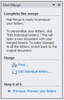 how to print mail marge