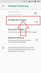 Mobile Hotspot In Android Mobile