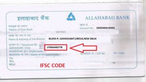 bank passbook ifsc