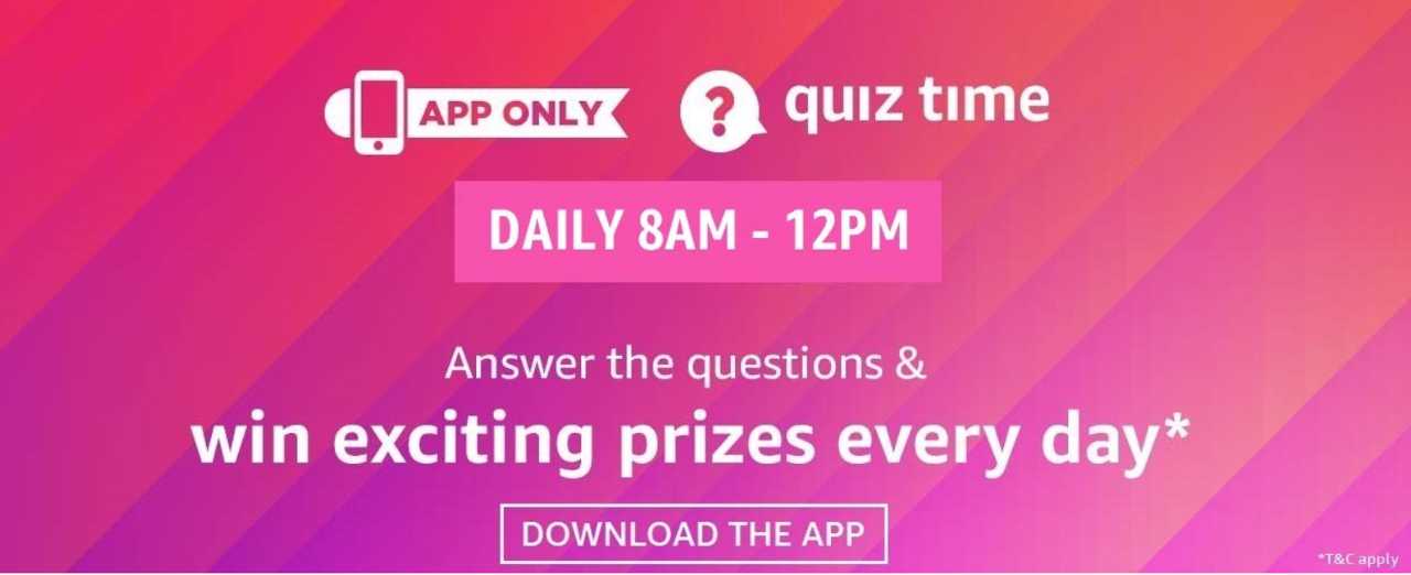 what are the answers of today's Amazon Quiz 29 July: Win upto 15000Rs