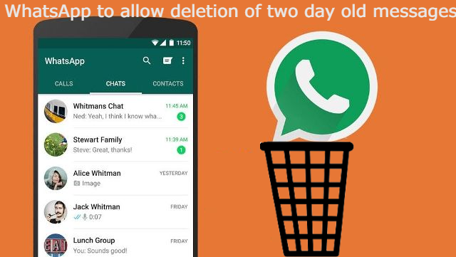 WhatsApp upcoming Feature: WhatsApp to allow deletion of two day old messages for all