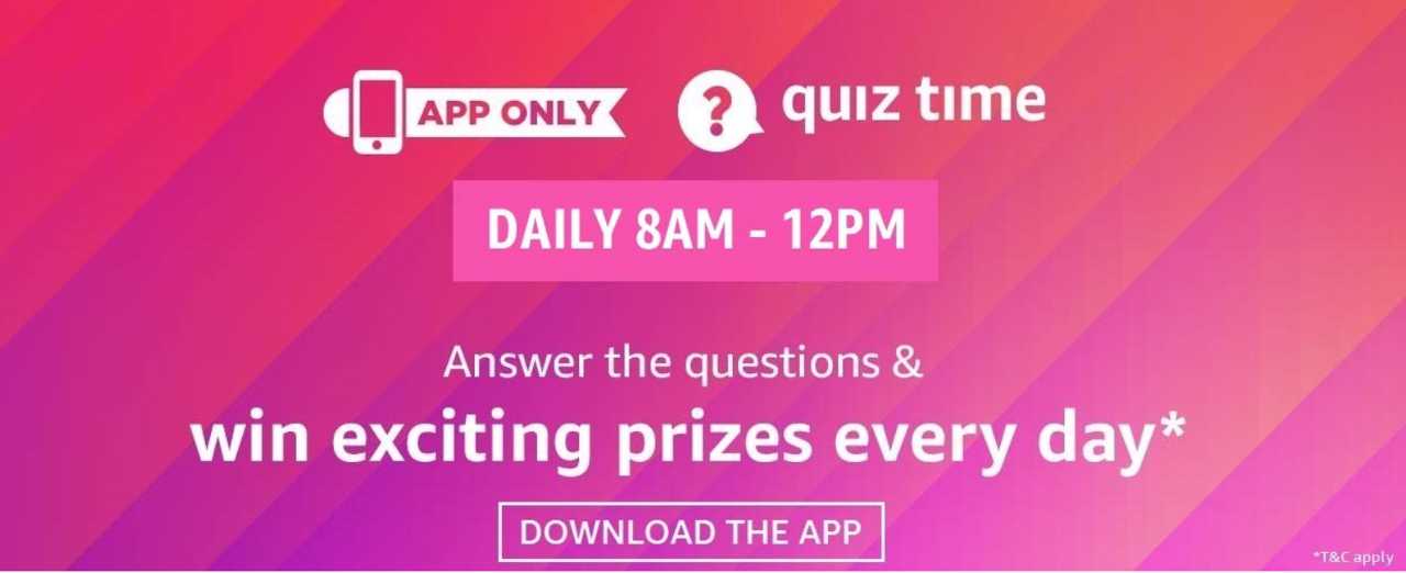 Amazon Daily quiz answers today 10th August 2022: Amazon organizes regular Quiz competitions, where you can win good items like iPhones, Smartwatches, Gadgets, cash prices, and many more. This post about what are the answers to today's Amazon Quiz: Win 1,000rs Amazon Pay Balance.